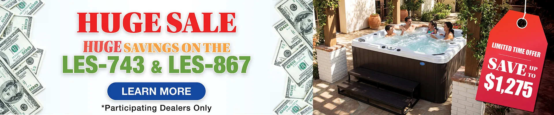 Calspas hot tub being used in a family setting - Longview